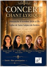 Récital lyrique Ténor, Soprano, Mezzo