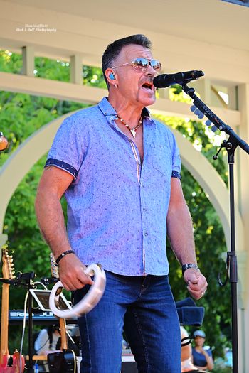 Star Rock & Roll Photography - Dean Young lead vocals, guitar, drums & percussion as the "Henley" for Epic Eagles - The Definitive Eagles Tribute Band Canada live at Unionville Bandstand Ontario
