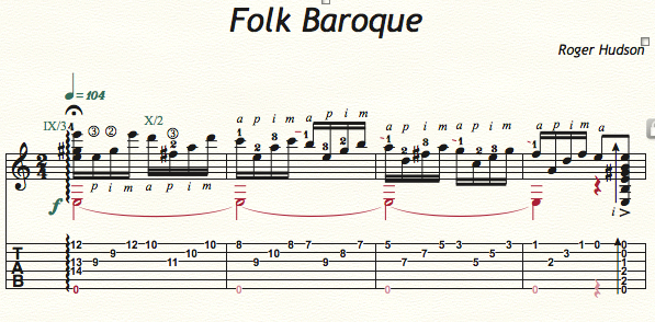 Folk Baroque TAB