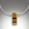Handcrafted Coquina Cobra & Red Jasper Inlay Pendant