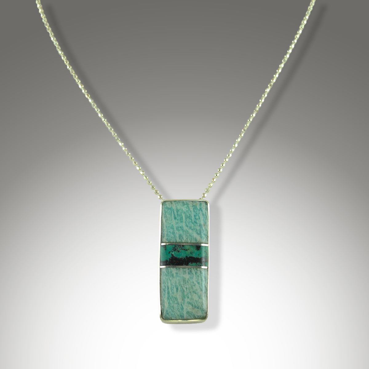 Handcrafted Amazonite & Shattuckite Inlay Pendant (Copy)
