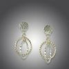 Twisted Circles of Silver & Gold Earrings