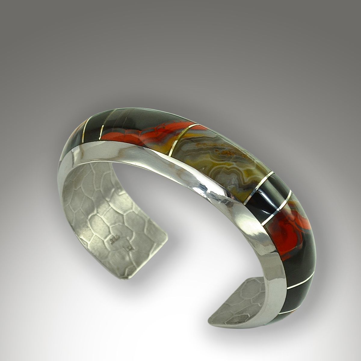 Collectable Kentucky Agate Sterling Silver Cuff