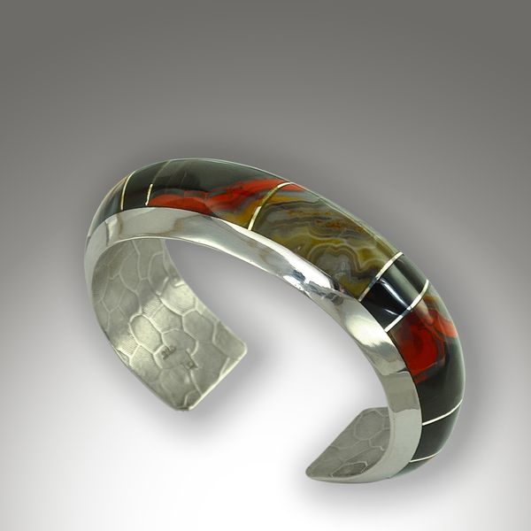 Collectable Kentucky Agate Sterling Silver Cuff