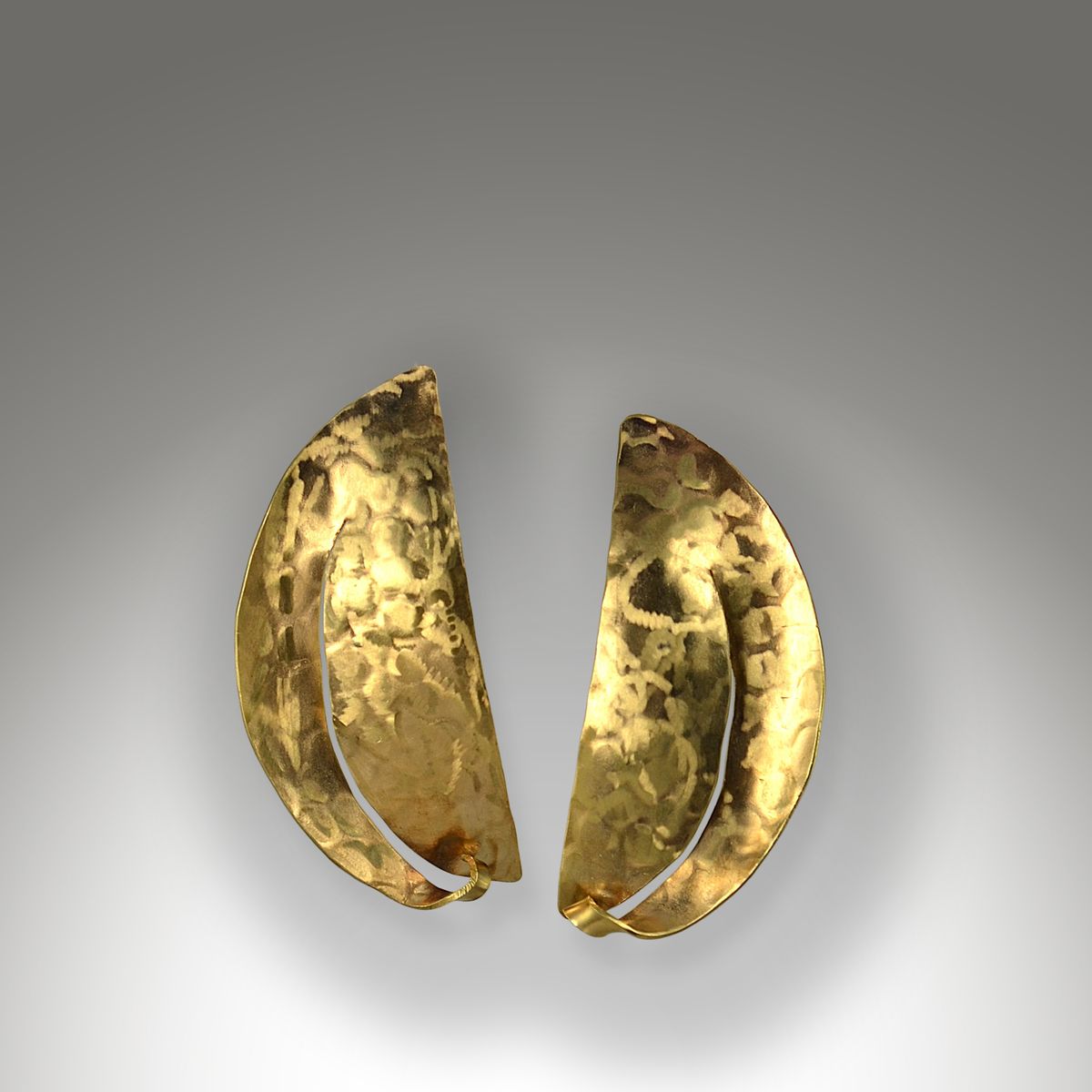Handcrafted NuGold, (Red Brass) Earrings