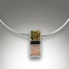 Australian Granite, Basanite, & Rose Quartz Inlay Pendant