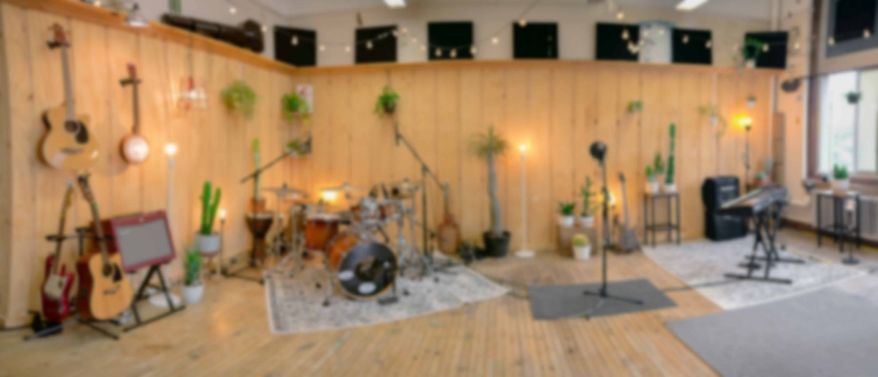 Recording studio interior for Music Garden Sessions