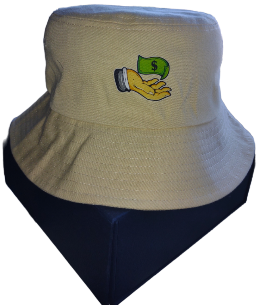 Khaki "Pay Me" bucket hat