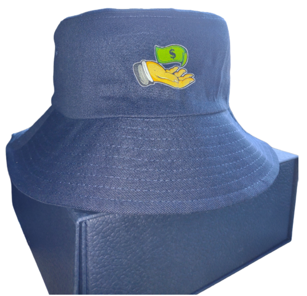 Navy Blue "Pay Me" bucket hat