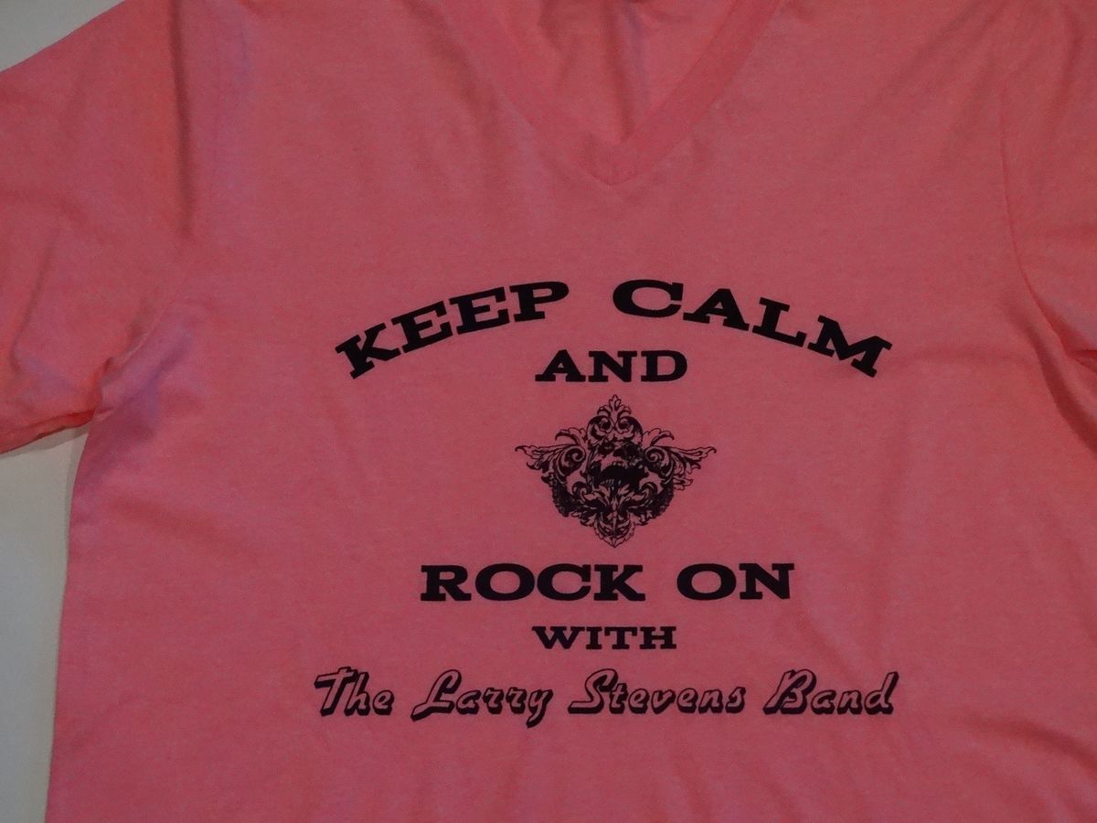 "Keep Calm and Rock On" Tee (pink)
