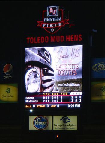 The Late Nite Drivers on the Jumbo Tron!
