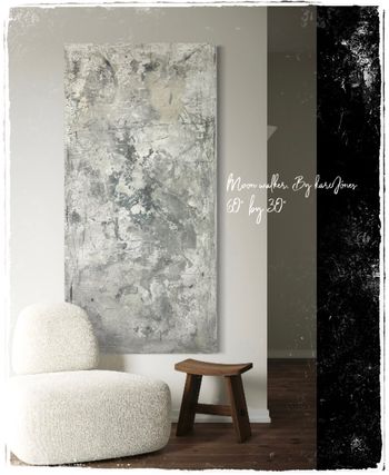 Reclaimed canvas
Plaster/Acrylics
Moonwalker 60"x30"
$650
