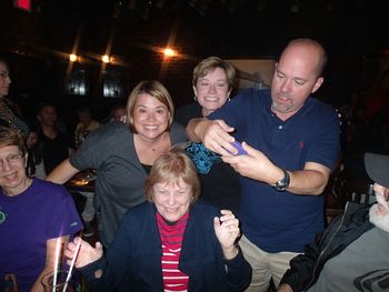 making new friends!  ...with the lady who was dancing for my dad too!
