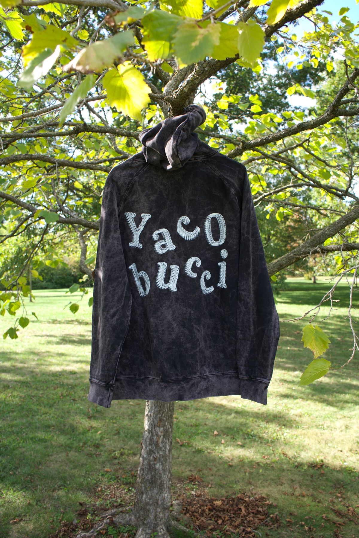 Black Vintage Wash “Y logo” Hoodies