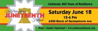 The Johnson House Presents the 16th Annual Juneteenth Festival 