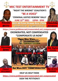 Criminal Justice Reborn Rally Featuring Guitar Wizard Kool Jazz & The Blues Avenue Band