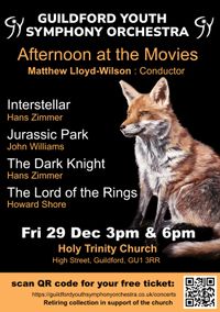 Guildford Youth Symphony Orchestra Christmas Concert 2023 (6pm)