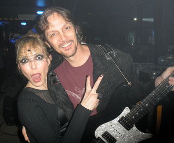 About to take the stage with Jeanne Mas in Paris

