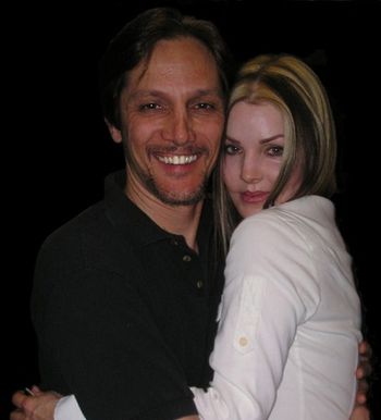 With the beautiful Priscilla Presley

