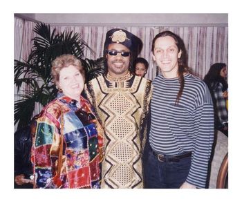 At Stevie Wonders birthday party.
