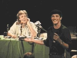 Paul McCartney on my TV show.
