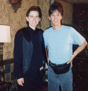 Eric Johnson and me backstage after my show.
