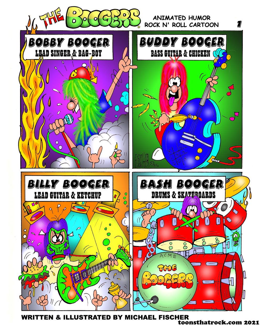 The Boogers Rock n Roll Cartoon