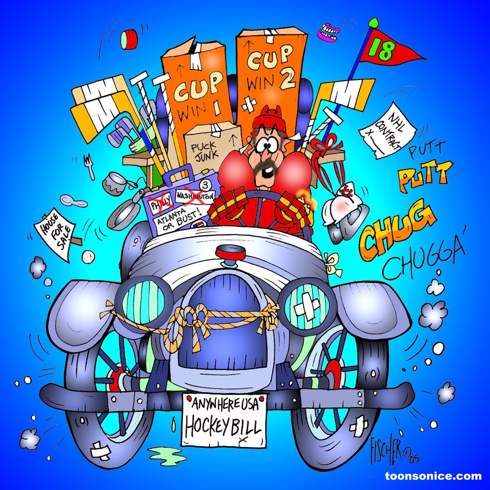 Bill Clement - Hockey Humor by ESPN/NHL Cartoon Artist Michael Fischer
