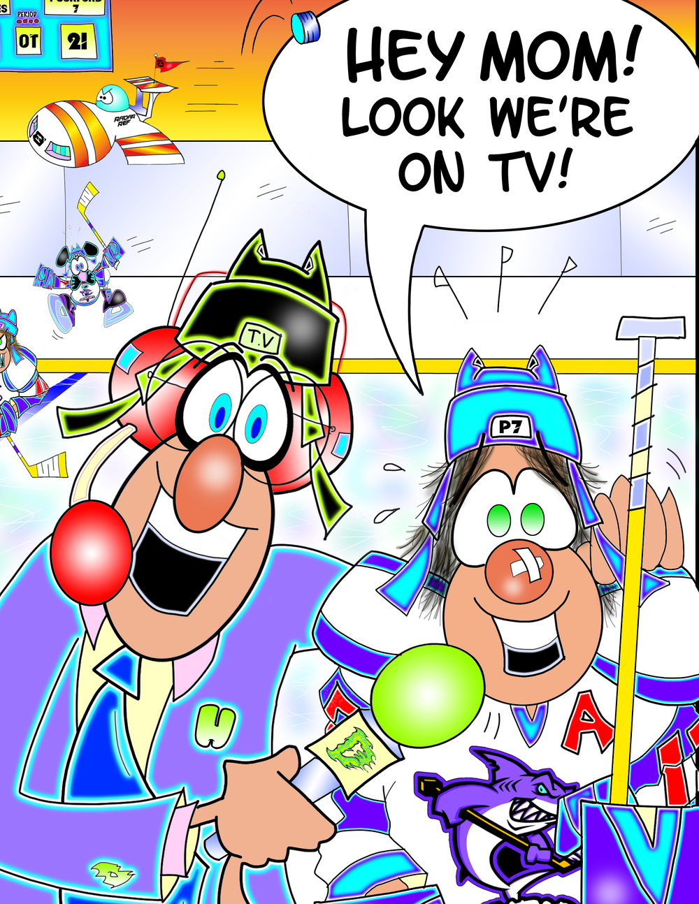 Hockey humor by NHL ESPN Cartoon Artist Michael Fischer