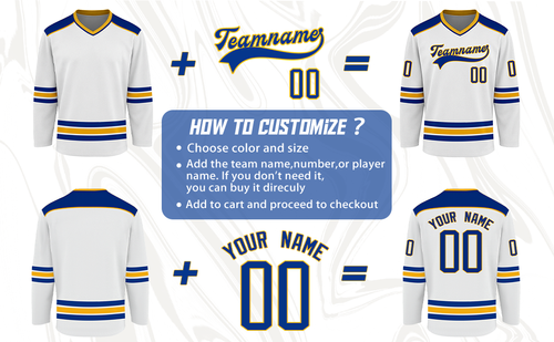 Order Custom Hockey Jerseys for Adult or Kids League, Name, Number and Custom Logo