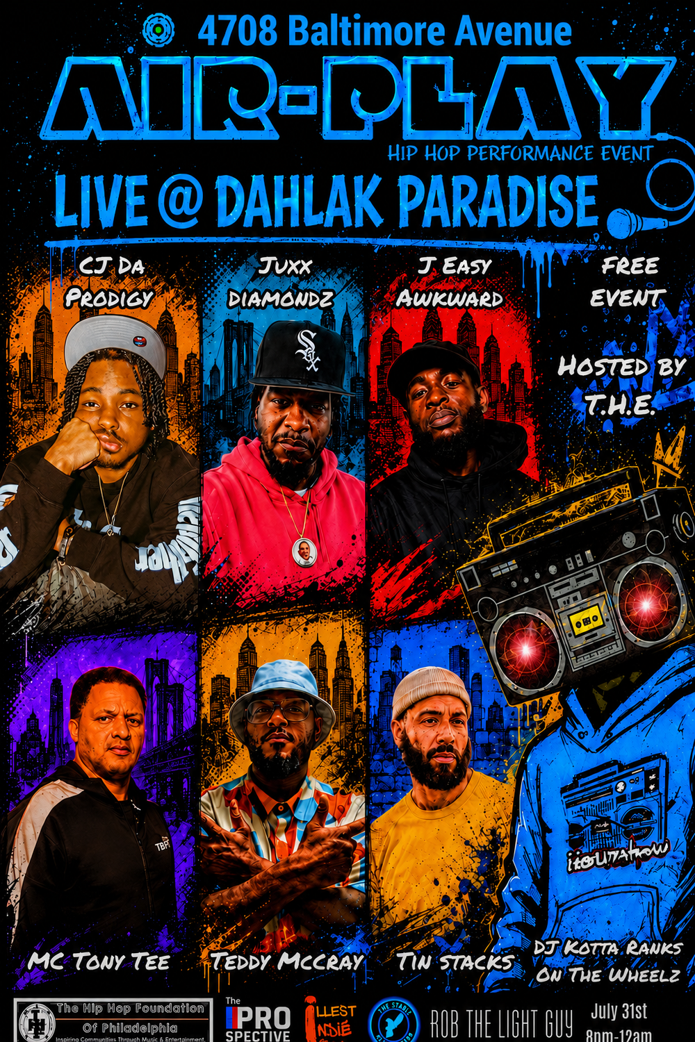 AirPlay Concert Event flyer at Dahlak Paradise in West Philadelphia 