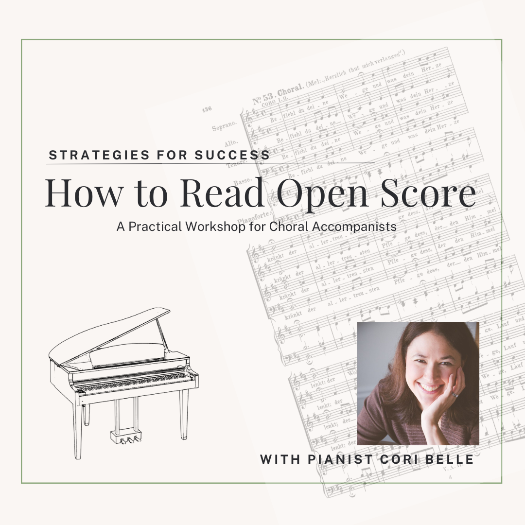 how to read open score workshop for choral accompanists