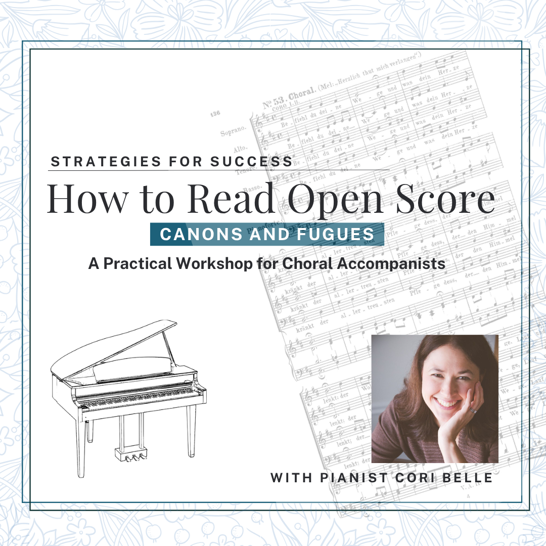 How to read open score canons and fugues choral accompanist workshop