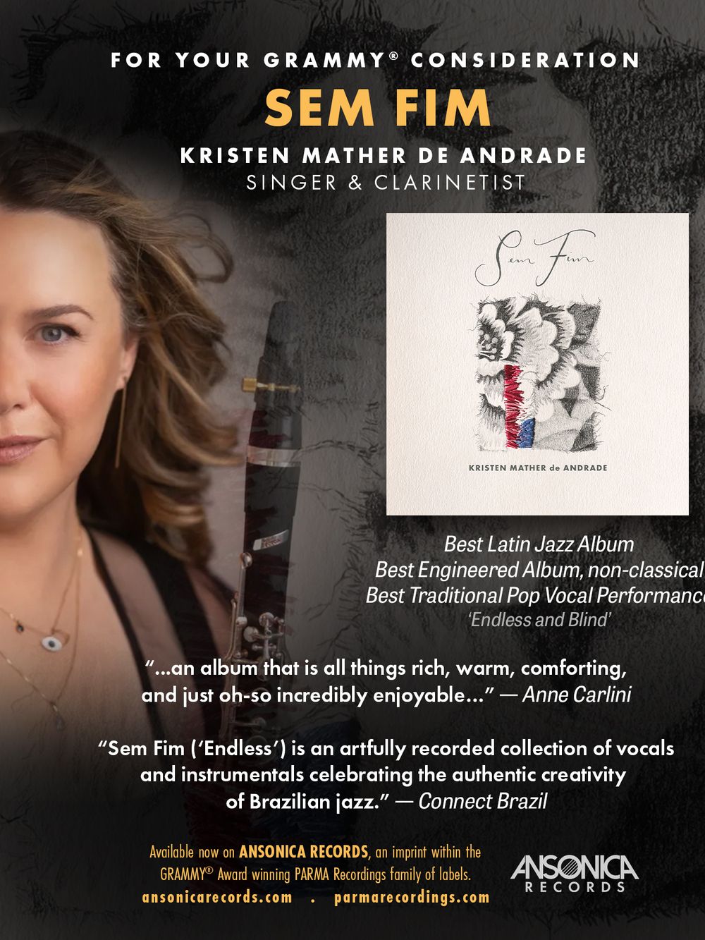 Best Latin Jazz Album Best Engineered Album, non-classical Best Traditional Pop Vocal Performance (Endless and Blind) Best Song of the Year (Endless and Blind) Best Arrangement, Instruments a