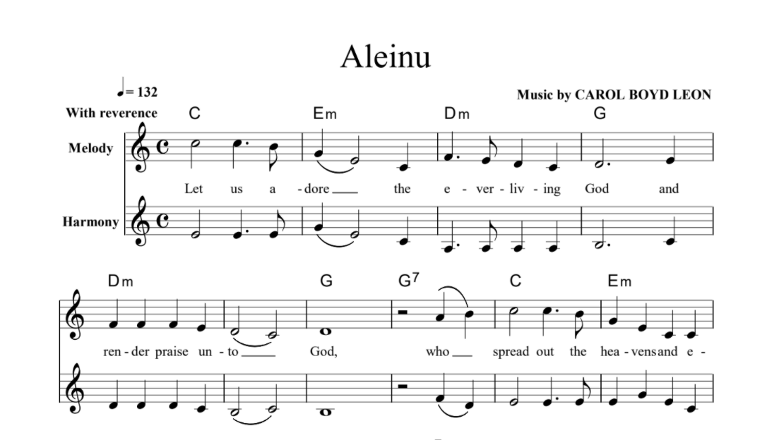Aleinu Sheet Music