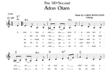 Adon Olam, The 90-Second, Sheet Music