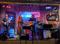 Second Hand News on the Fitzgeralds patio