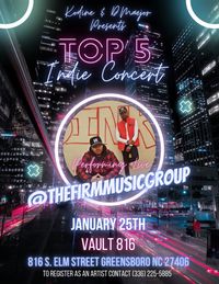 Kodine & D Maejor Presents: Top 5 - Indie Concert