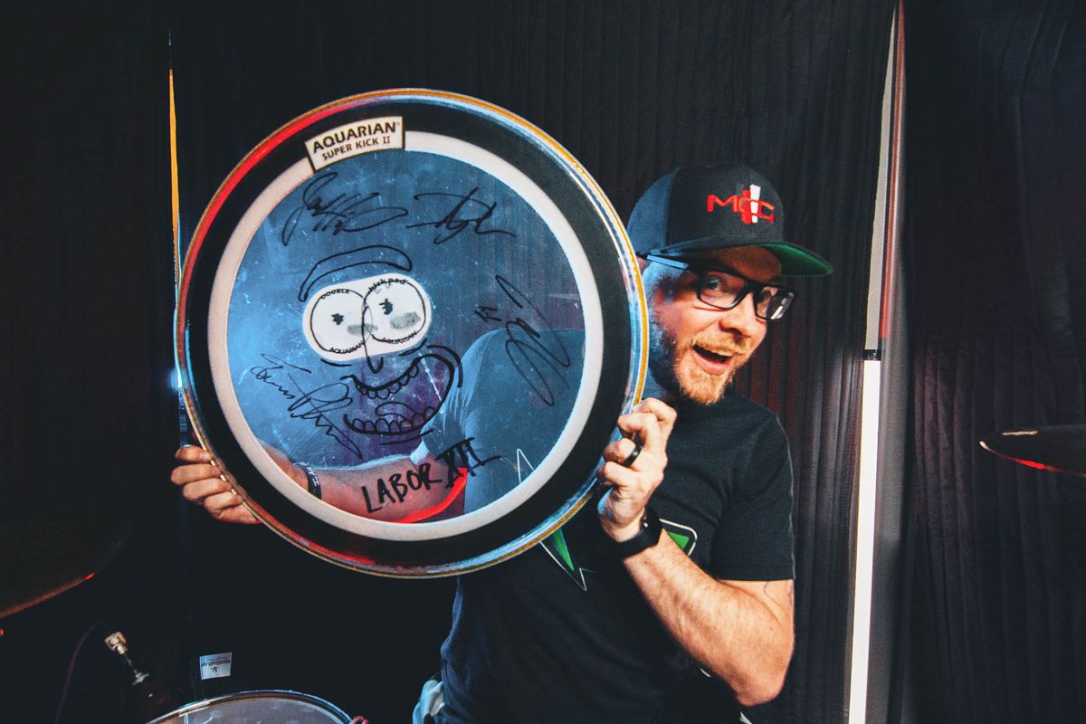 LABOR XII 22" Signed Drum Head Rick! 