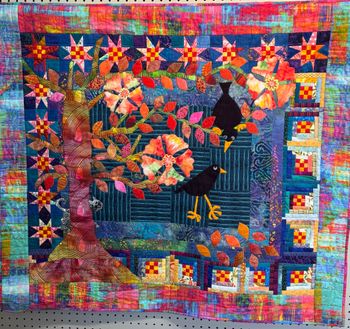 "BIRDWATCHING" by Phyllis Schaefer - BEST DOMESTIC MACHINE QUILTED
