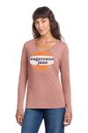 Ladies V-neck Long Sleeve Logo Tee