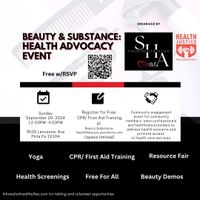 FREE Beauty & Substance Health Advocacy Event