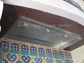 Custom Copper Sheet Trim Detail under Copper Hood
