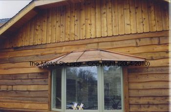 Copper Bay Window Cover, custom wood home / Location: Fresno, CA
