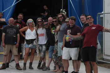 Revelation Roots & Dub Catalyst hanging out at Beautiful days Festival 26 | The Source Studio
