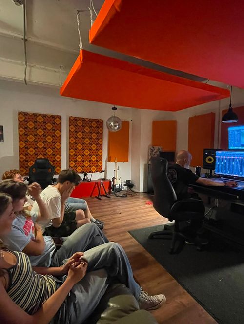 Pariah listening back  at the Source Studio Exeter