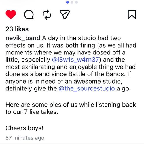 Awesome words from Nevik about recoerding at the Source Studio Exeter