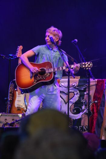 Hannah Walker and Samantics from Sound of the Sirens mesmerising the crowd at Beautiful days Festival 26 | The Source Studio Exeter
