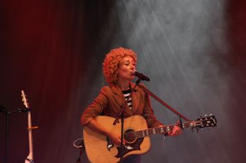 Abbe from Sound of the Sirens kicking out the jams at Beautiful days Festival 26 | The Source Studio Exeter
