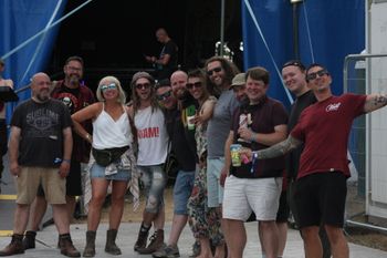 Revelation Roots & Dub Catalyst posing at Beautiful days Festival 26 | The Source Studio
